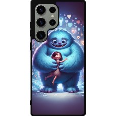 Samsung Galaxy S23 Ultra Case Hülle - Silikon schwarz Valentin 2024 Flauschige Liebe
