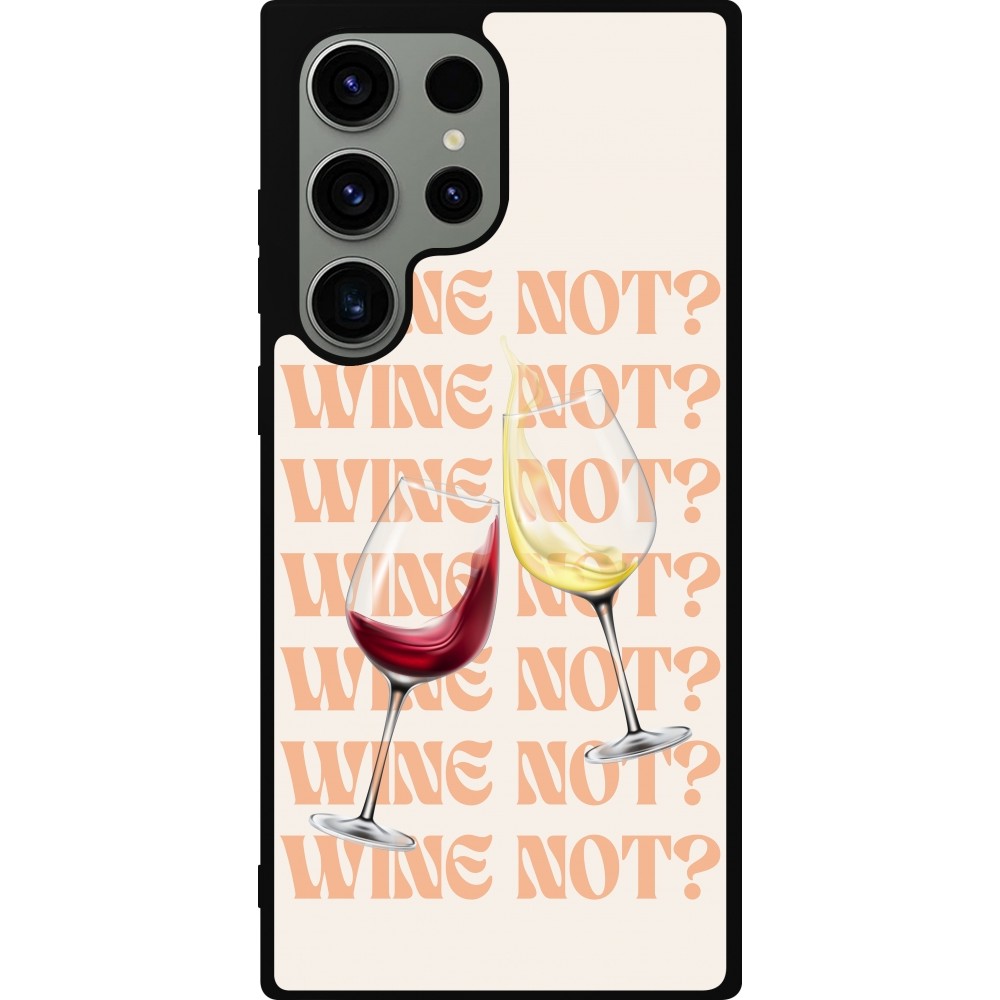 Samsung Galaxy S23 Ultra Case Hülle - Silikon schwarz Wine not