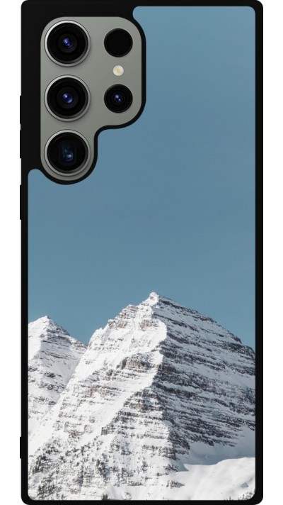 Samsung Galaxy S23 Ultra Case Hülle - Silikon schwarz Winter 22 blue sky mountain