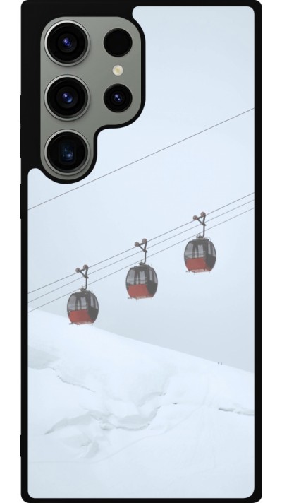 Samsung Galaxy S23 Ultra Case Hülle - Silikon schwarz Winter 22 ski lift