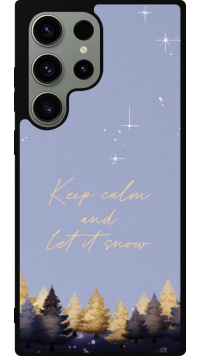 Samsung Galaxy S23 Ultra Case Hülle - Silikon schwarz Winter 25 Winter illustration of trees