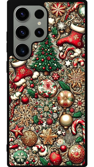 Samsung Galaxy S23 Ultra Case Hülle - Silikon schwarz Weihnachten 2023 Mikromuster