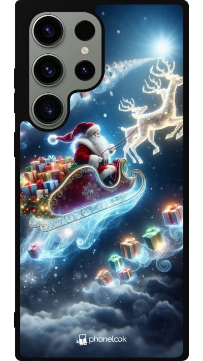 Samsung Galaxy S23 Ultra Case Hülle - Silikon schwarz Weihnachten 2023 Verzauberter Weihnachtsmann