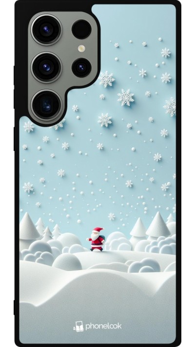 Samsung Galaxy S23 Ultra Case Hülle - Silikon schwarz Weihnachten 2023 Kleiner Vater Schneeflocke