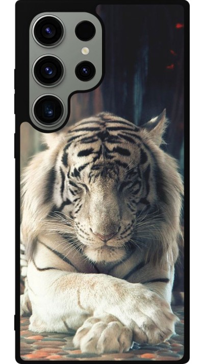 Samsung Galaxy S23 Ultra Case Hülle - Silikon schwarz Zen Tiger