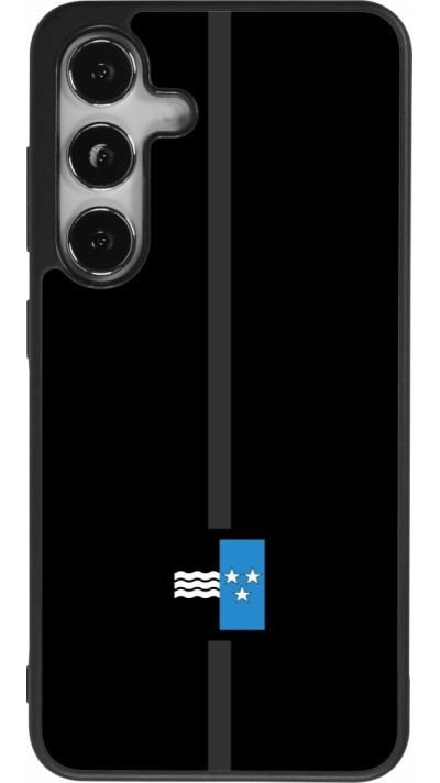 Coque Samsung Galaxy S24 - Silicone rigide noir Canton AG noir