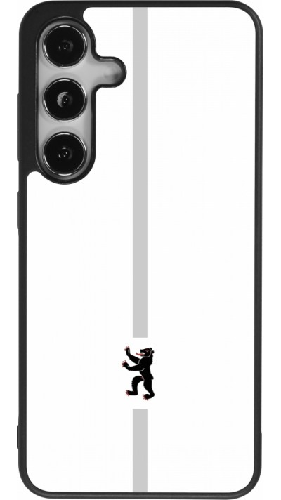 Coque Samsung Galaxy S24 - Silicone rigide noir Canton AI blanc