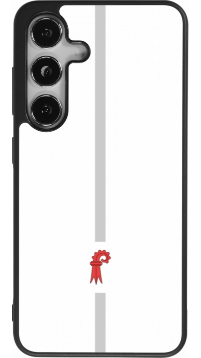 Coque Samsung Galaxy S24 - Silicone rigide noir Canton BL blanc