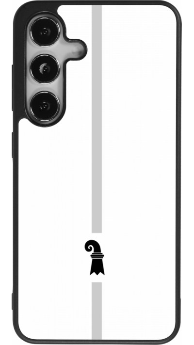 Coque Samsung Galaxy S24 - Silicone rigide noir Canton BS blanc