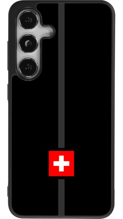 Coque Samsung Galaxy S24 - Silicone rigide noir Canton CH noir