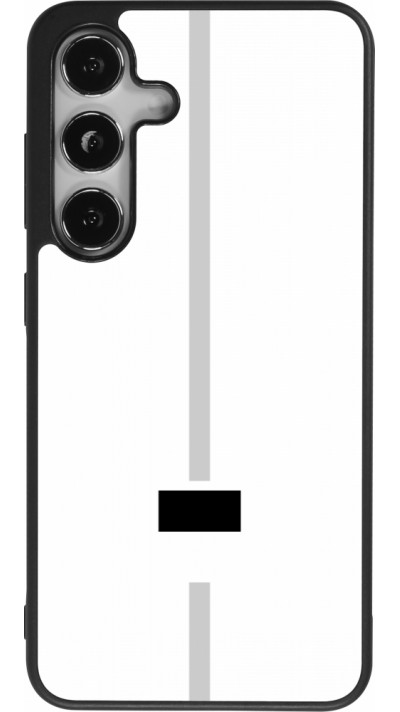 Coque Samsung Galaxy S24 - Silicone rigide noir Canton FR blanc