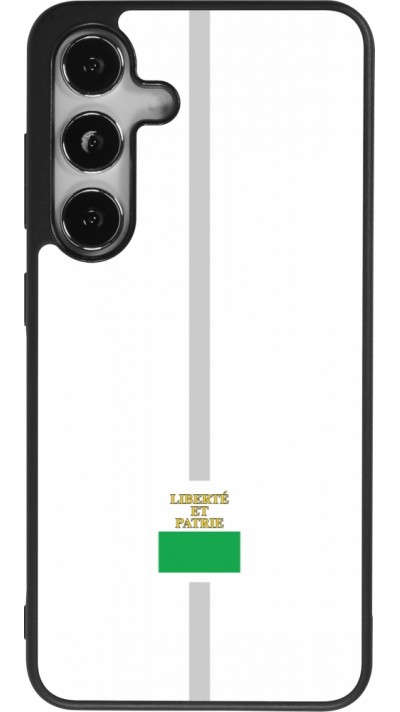 Coque Samsung Galaxy S24 - Silicone rigide noir Canton VD blanc