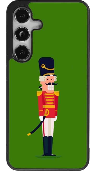 Samsung Galaxy S24 Case Hülle - Silikon schwarz Christmas 25 Nutcracker Green