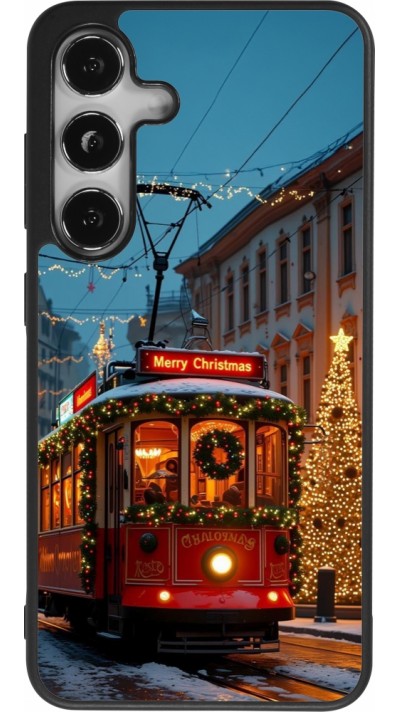 Samsung Galaxy S24 Case Hülle - Silikon schwarz Christmas 25 Xmas Train