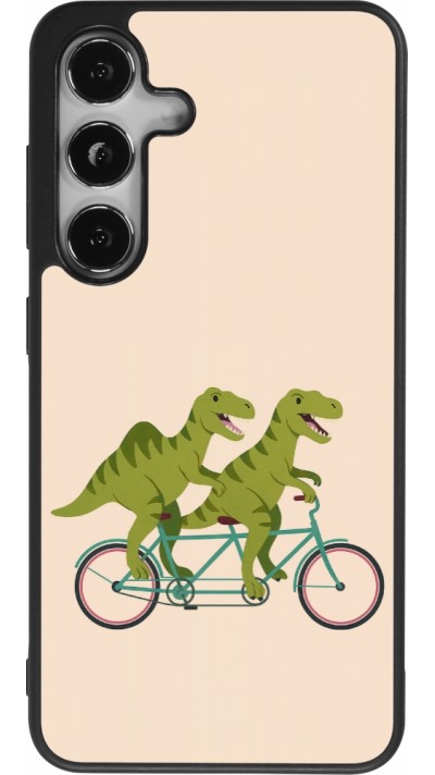 Samsung Galaxy S24 Case Hülle - Silikon schwarz Dinosaurs on bikes 2026