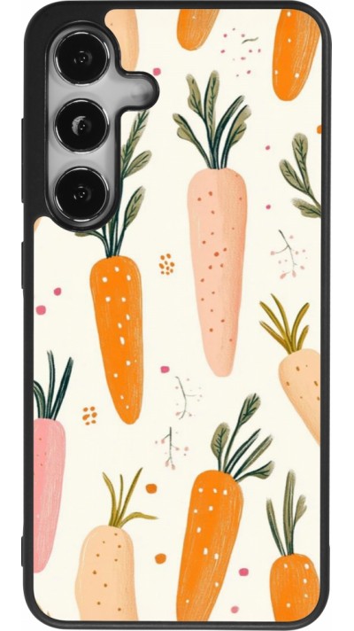 Samsung Galaxy S24 Case Hülle - Silikon schwarz Easter 2026 Illustration carrots