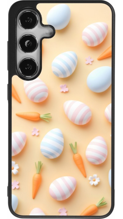 Samsung Galaxy S24 Case Hülle - Silikon schwarz Easter 2026 Pattern Easter