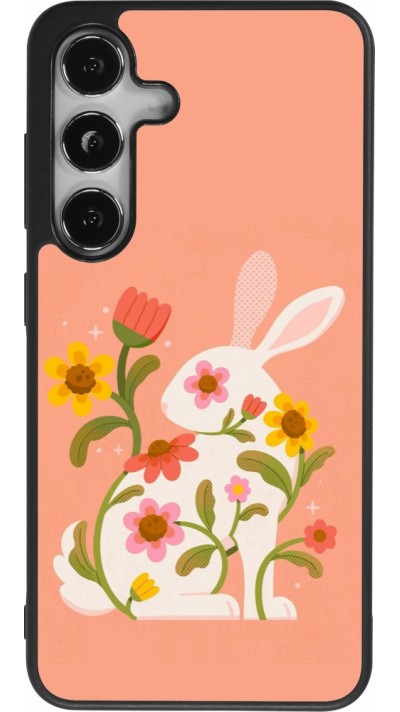 Samsung Galaxy S24 Case Hülle - Silikon schwarz Easter 2026 Rabbit collage