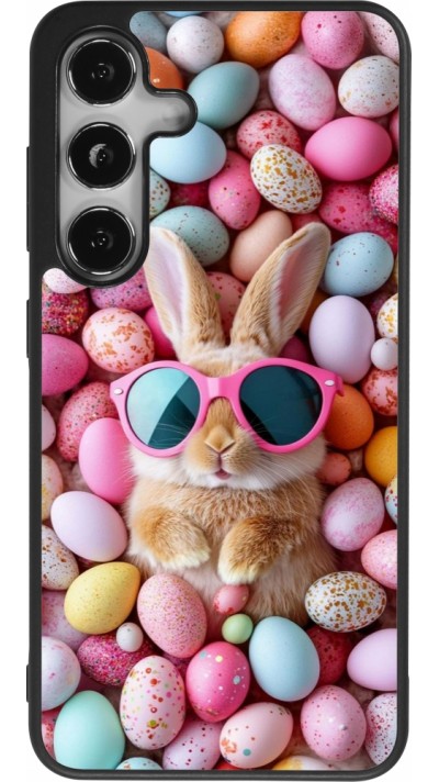 Samsung Galaxy S24 Case Hülle - Silikon schwarz Easter 2026 Rabbit fun