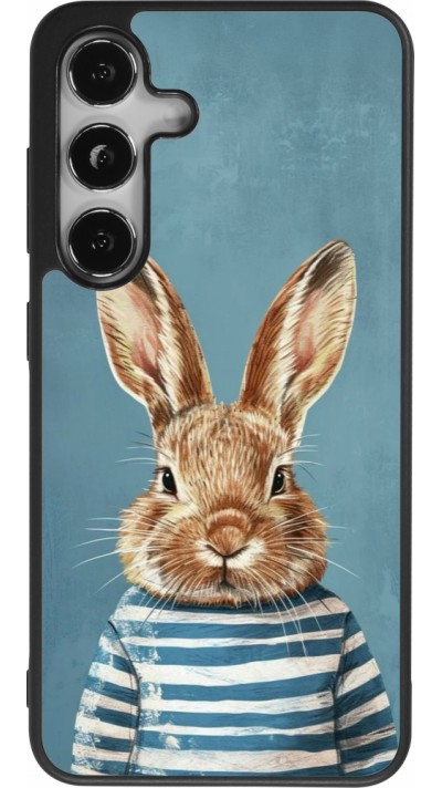 Samsung Galaxy S24 Case Hülle - Silikon schwarz Easter 2026 Rabbit navy