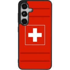Coque Samsung Galaxy S24 - Silicone rigide noir Euro 2020 Switzerland