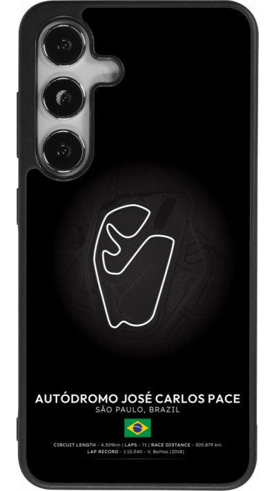 Coque Samsung Galaxy S24 - Silicone rigide noir F1 Track 2025 Brazil
