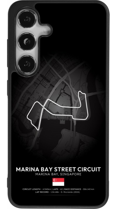 Coque Samsung Galaxy S24 - Silicone rigide noir F1 Track 2025 Singapore