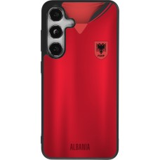 Coque Samsung Galaxy S24 - Silicone rigide noir Maillot de football Albanie personnalisable