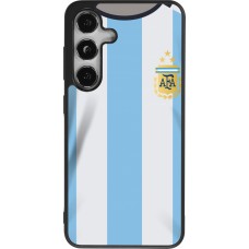 Coque Samsung Galaxy S24 - Silicone rigide noir Maillot de football Argentine 2022 personnalisable