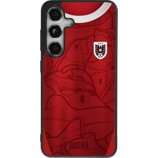 Coque Samsung Galaxy S24 - Silicone rigide noir Maillot de football Autriche personnalisable