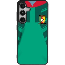 Coque Samsung Galaxy S24 - Silicone rigide noir Maillot de football Cameroun 2022 personnalisable