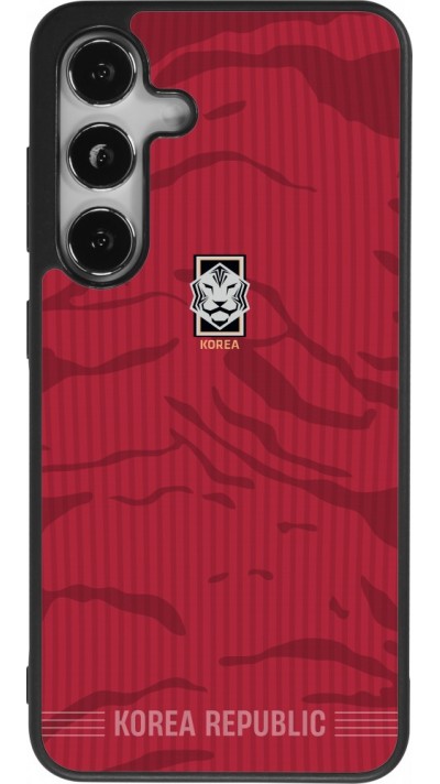 Samsung Galaxy S24 Case Hülle - Silikon schwarz Südkorea 2026 personalisierbares Fussballtrikot