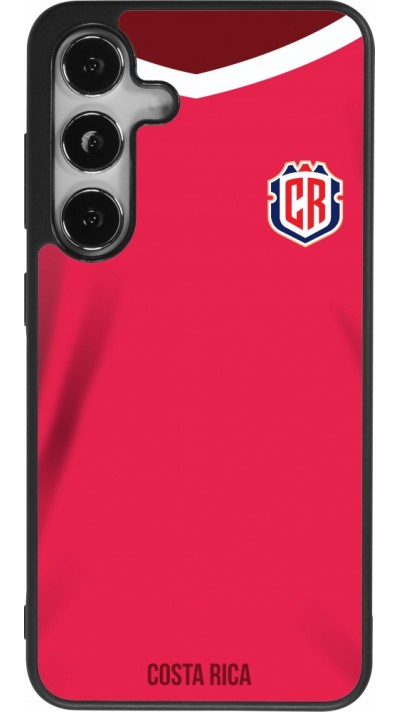 Coque Samsung Galaxy S24 - Silicone rigide noir Maillot de football Costa Rica 2022 personnalisable