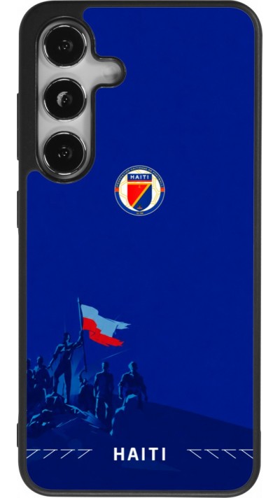 Samsung Galaxy S24 Case Hülle - Silikon schwarz Haiti 2026 personalisierbares Fussballtrikot