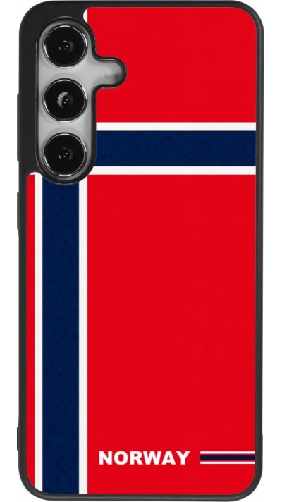 Samsung Galaxy S24 Case Hülle - Silikon schwarz Norwegen 2026 personalisierbares Fussballtrikot