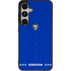 Samsung Galaxy S24 Case Hülle - Silikon schwarz Usbekistan 2026 personalisierbares Fussballtrikot