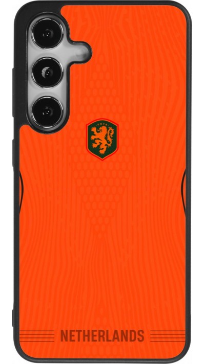Samsung Galaxy S24 Case Hülle - Silikon schwarz Niederlande 2026 personalisierbares Fussballtrikot
