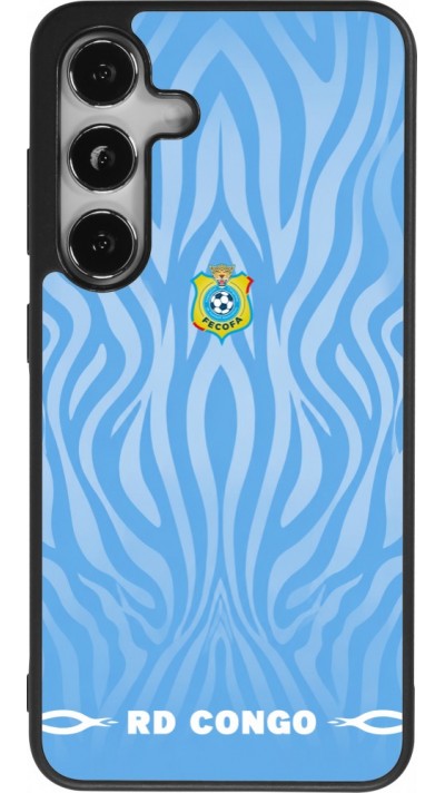 Samsung Galaxy S24 Case Hülle - Silikon schwarz Demokratische Republik Kongo 2026 personalisierbares Fussballtrikot