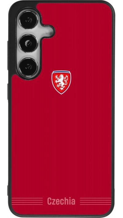 Samsung Galaxy S24 Case Hülle - Silikon schwarz Tschechische Republik 2026 personalisierbares Fussballtrikot