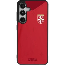 Samsung Galaxy S24 Case Hülle - Silikon schwarz Serbien 2022 personalisierbares Fussballtrikot