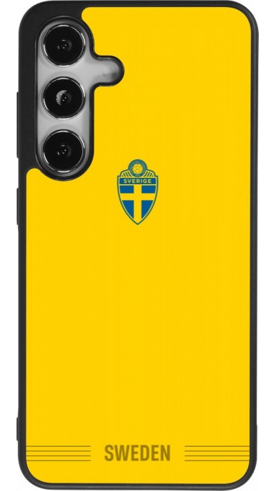 Samsung Galaxy S24 Case Hülle - Silikon schwarz Schweden 2026 personalisierbares Fussballtrikot