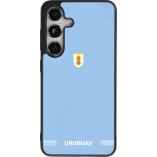 Samsung Galaxy S24 Case Hülle - Silikon schwarz Uruguay 2026 personalisierbares Fussballtrikot