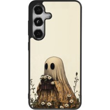 Coque Samsung Galaxy S24 - Silicone rigide noir Halloween 2025 Ghost gardener