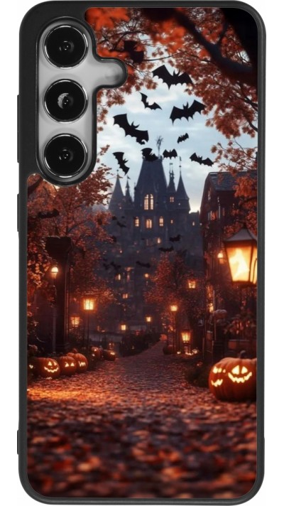 Samsung Galaxy S24 Case Hülle - Silikon schwarz Halloween 2025 Haunted house