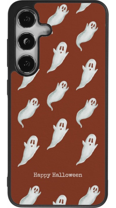 Samsung Galaxy S24 Case Hülle - Silikon schwarz Halloween 2025 Pattern of ghosts