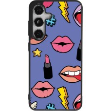 Coque Samsung Galaxy S24 - Silicone rigide noir Lips and lipgloss
