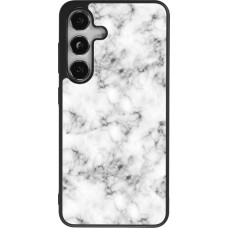 Samsung Galaxy S24 Case Hülle - Silikon schwarz Marble 01