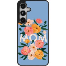 Samsung Galaxy S24 Case Hülle - Silikon schwarz Mom 2026 Flowers