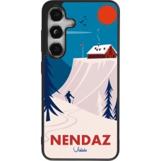Coque Samsung Galaxy S24 - Silicone rigide noir Nendaz Cabane Ski