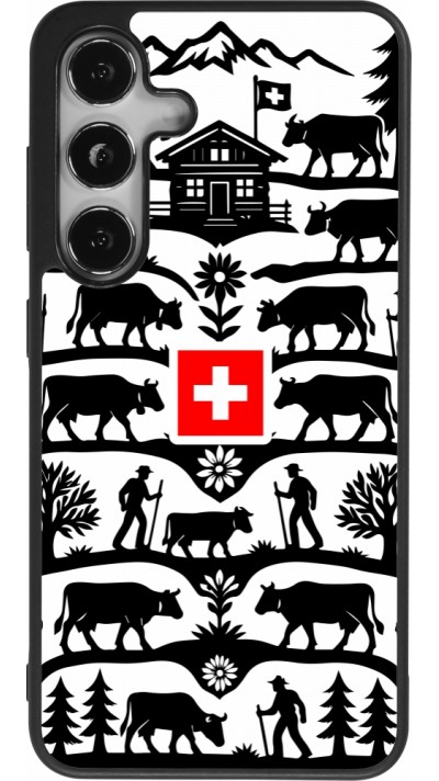 Coque Samsung Galaxy S24 - Silicone rigide noir Poya Suisse 3
